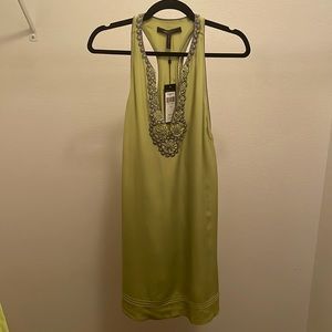 BCBGMAXAZRIA Green Silk Dress Size Medium NWT $318